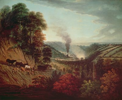 Morning View of Coalbrookdale, 1777 by William Williams